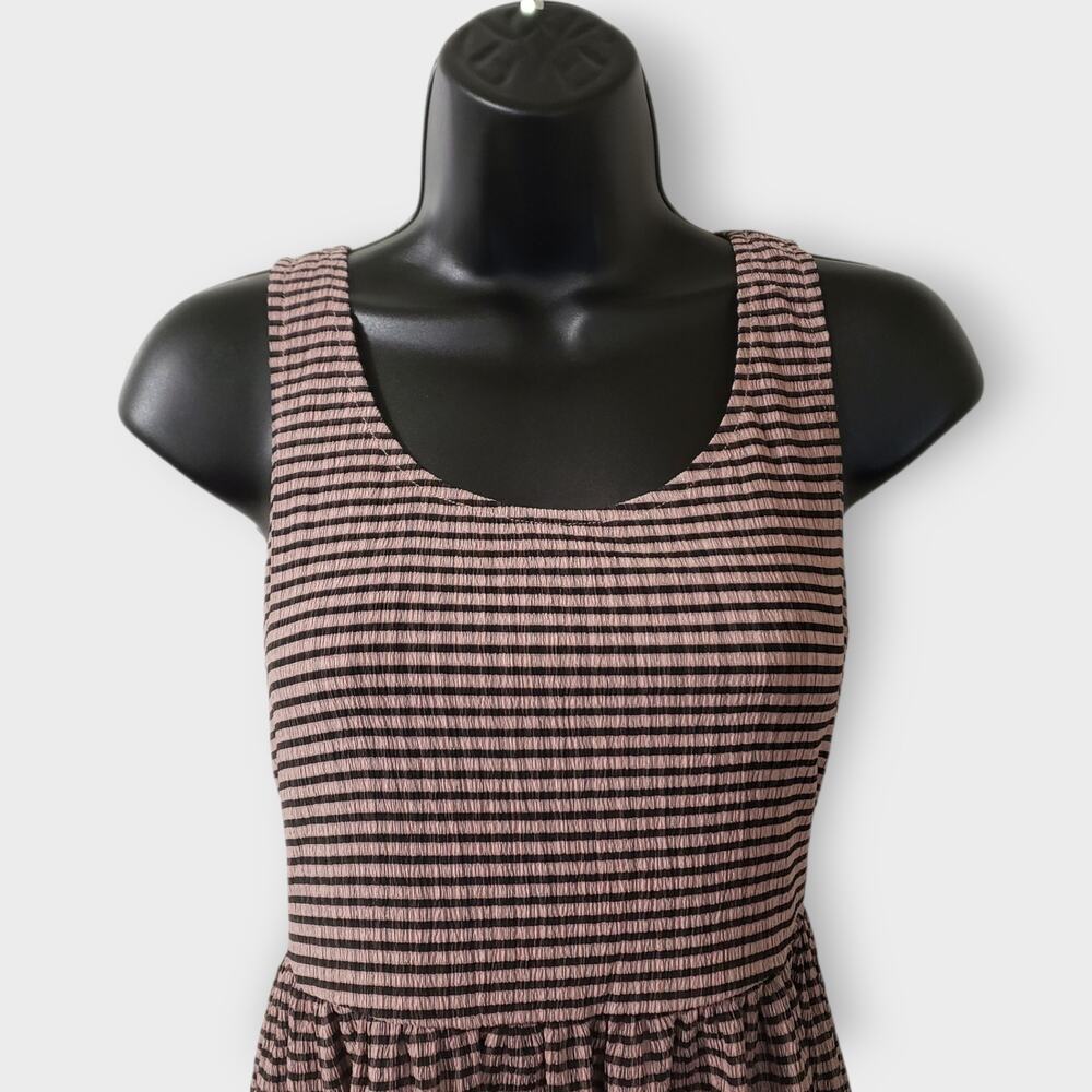 Disturbia Midora Crinkle Check Plaid Mini Skater Dress Pink Black Sz 2US Goth - Picture 2 of 11
